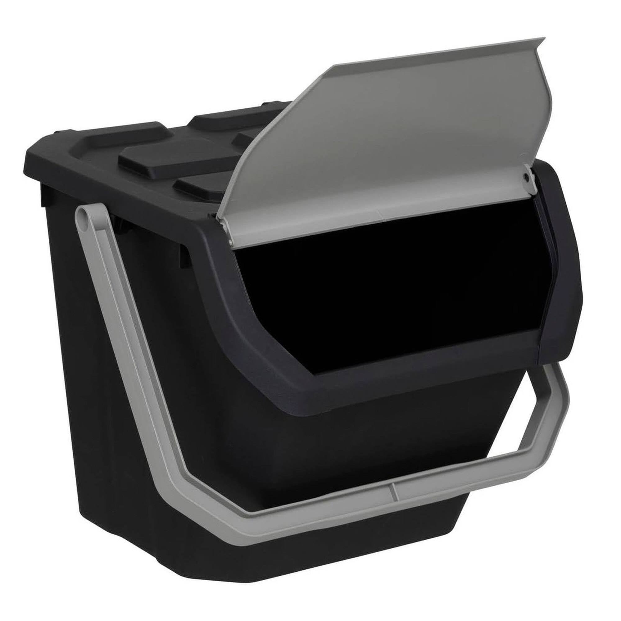 Contenedor de reciclaje apilable, 24 l, plástico