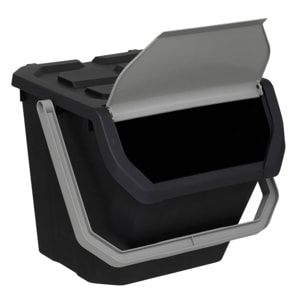 Contenedor de reciclaje apilable, 24 l, plástico