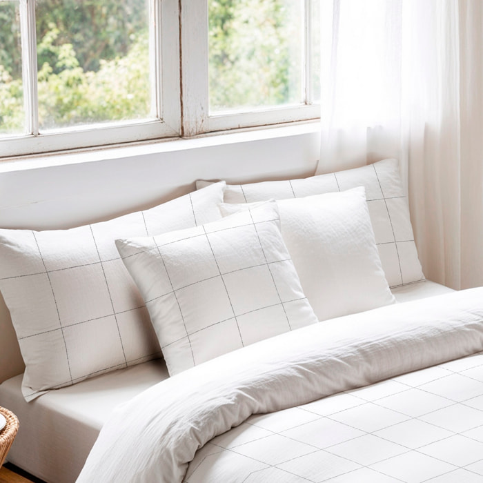 Housse de coussin blanche Amira