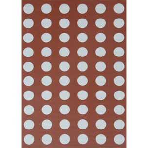 RIVIERA - Tapis intérieur/extérieur à motif pois marron