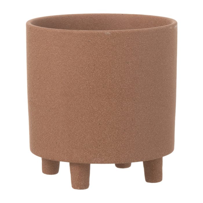 J-Line cache-pot Thibault - céramique - marron - medium - Ø 20.5 cm