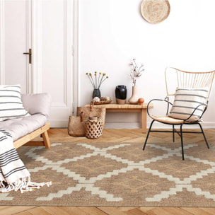 Tapis extérieur tissé kilim rectangle TEBI