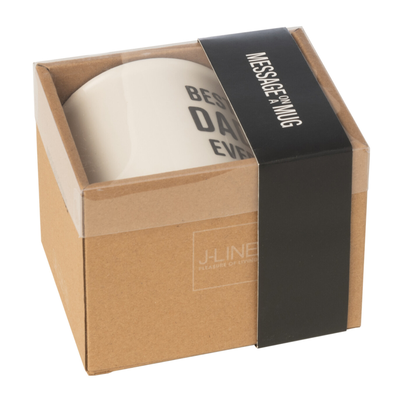 J-Line Mug Message Best Dad Porcelain Blanc / Noir