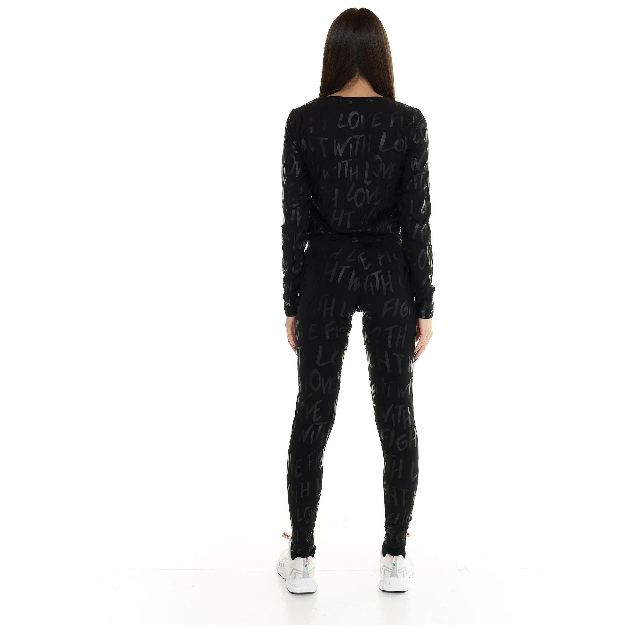 Leggings de mujer Leone con estampado Allover Blackout