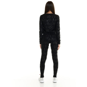 Leggings de mujer Leone con estampado Allover Blackout