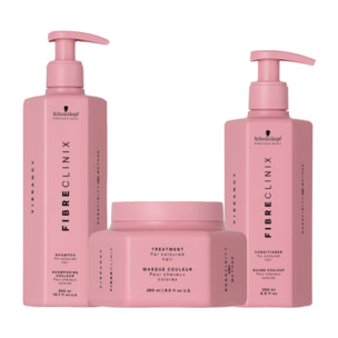 SCHWARZKOPF Kit Fibre Clinix Vibrancy Shampoo 300ml + Mask 250ml + Conditioner 250ml