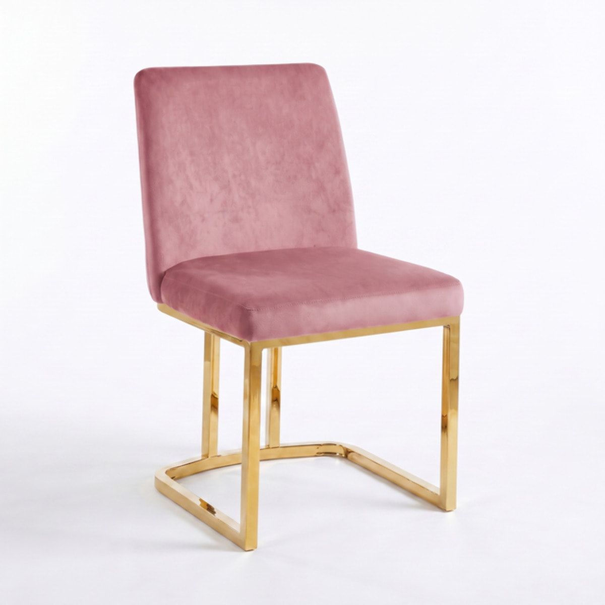 Sedia Imbottita in Effetto Velluto con Gambe Oro, Design Moderno ed Elegante per Sala da Pranzo, Cucina, Soggiorno, Studio e Ufficio