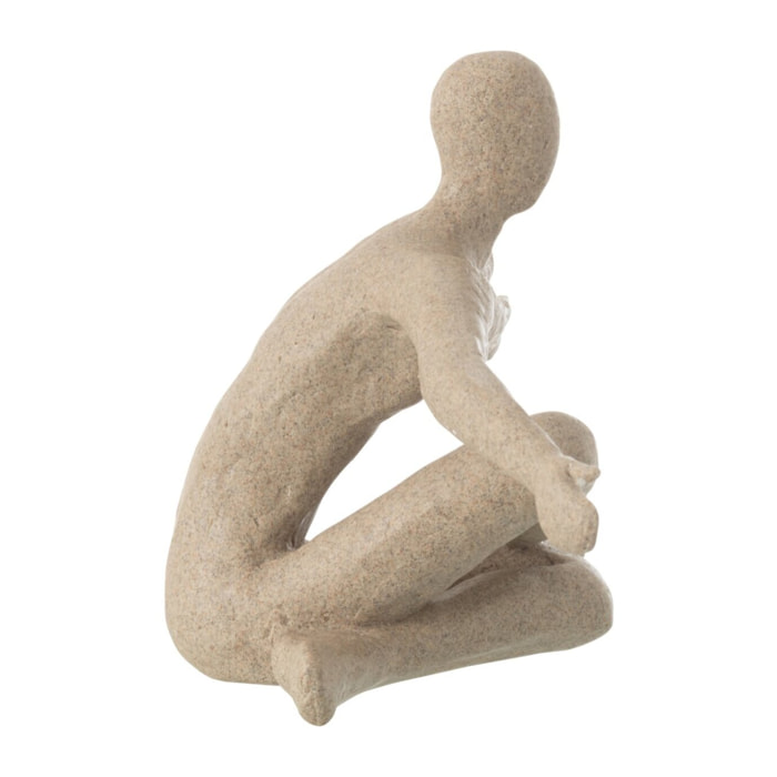 J-Line décoration Figurine Bras Ouverts - polyrésine - beige