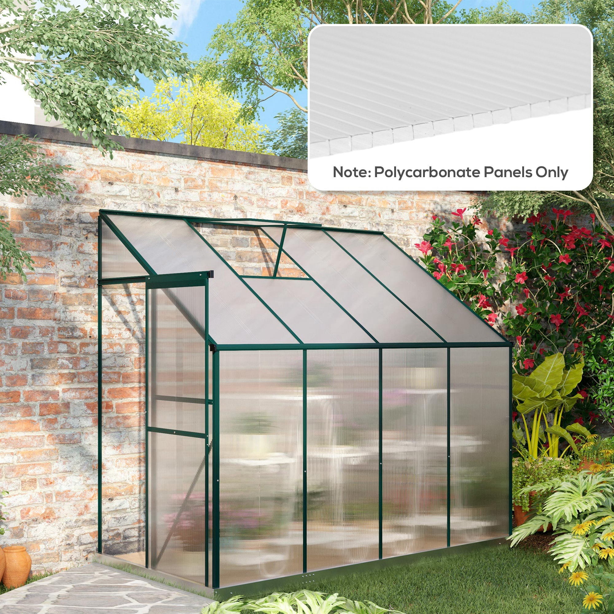 Lot de 14 panneaux polycarbonate alvéolaire 4 mm transparent dim. 121L x 61l cm