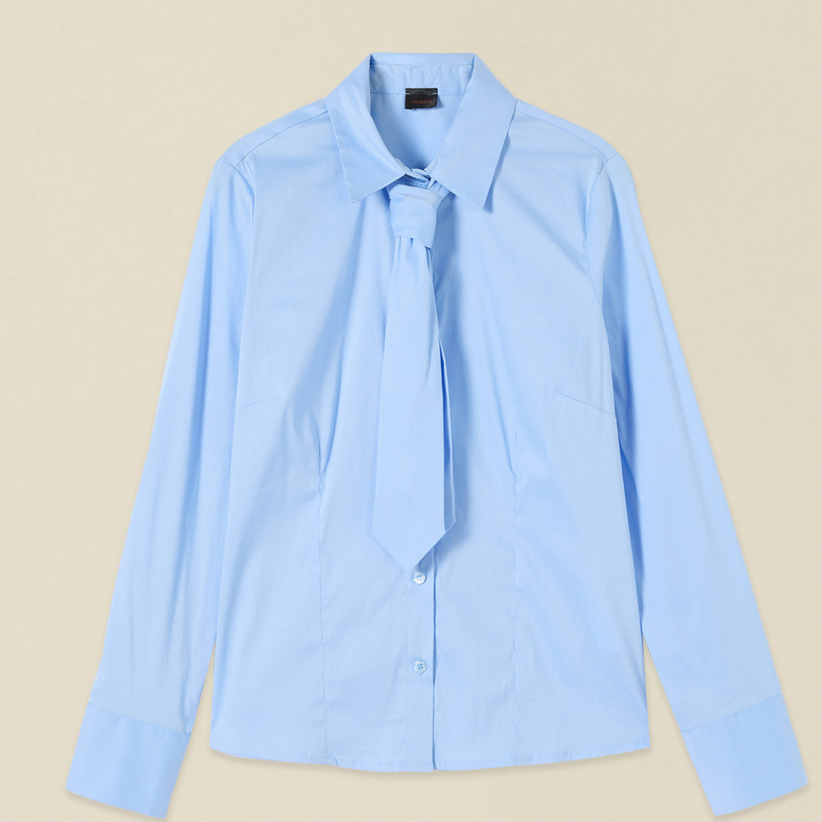 Oltre - Camicia in popeline con cravatta - Azzurro