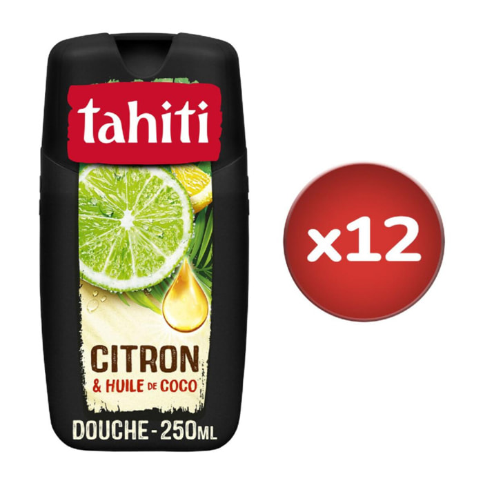 Pack de 12 - Gel douche Tahiti citron & huile de coco - 250ml