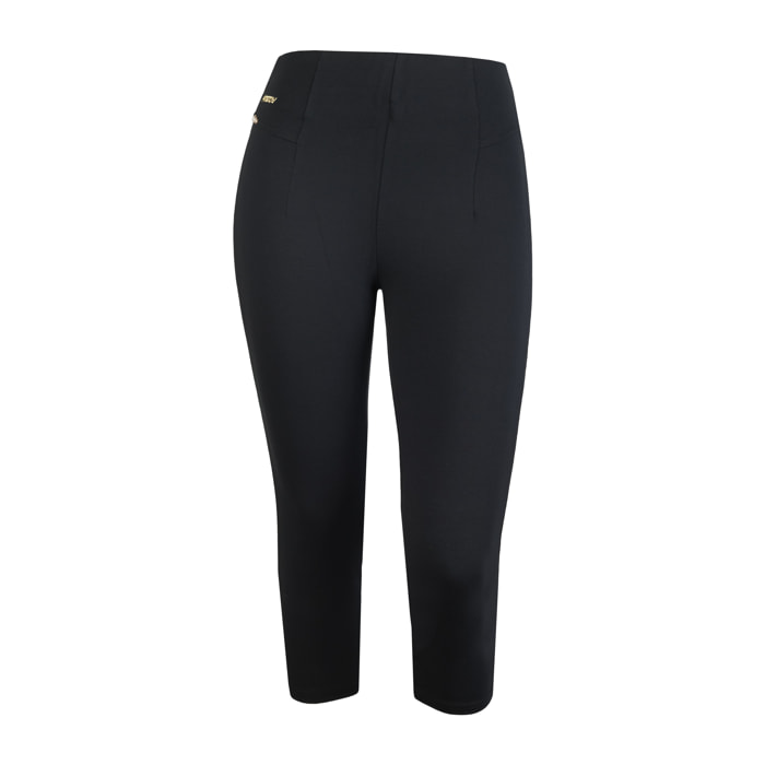 Pantaloni capri skinny in cotone organico
