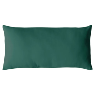 Coussin non déhoussable en coton uni - Vert foncé