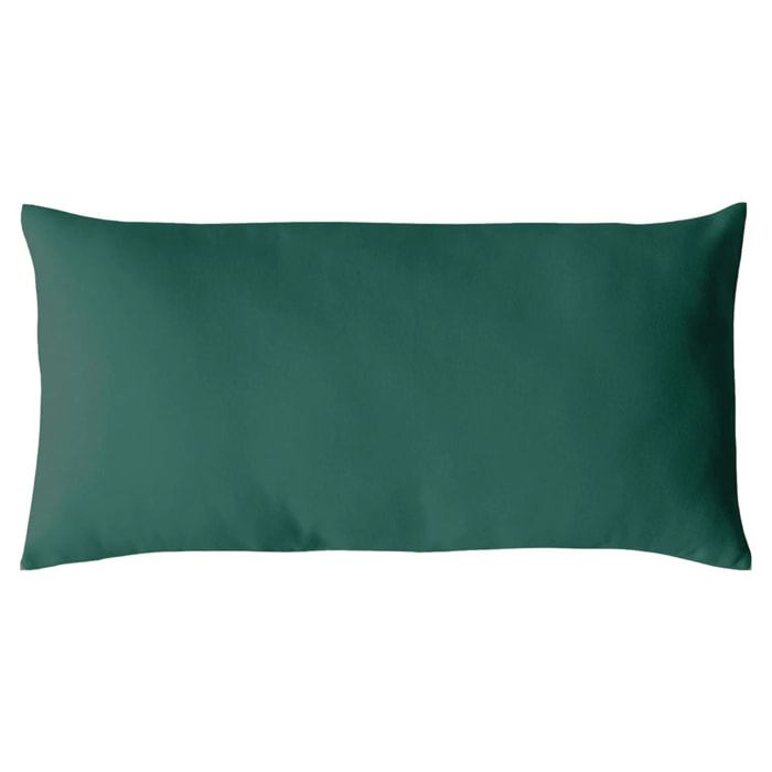 Coussin non déhoussable en coton uni - Vert foncé
