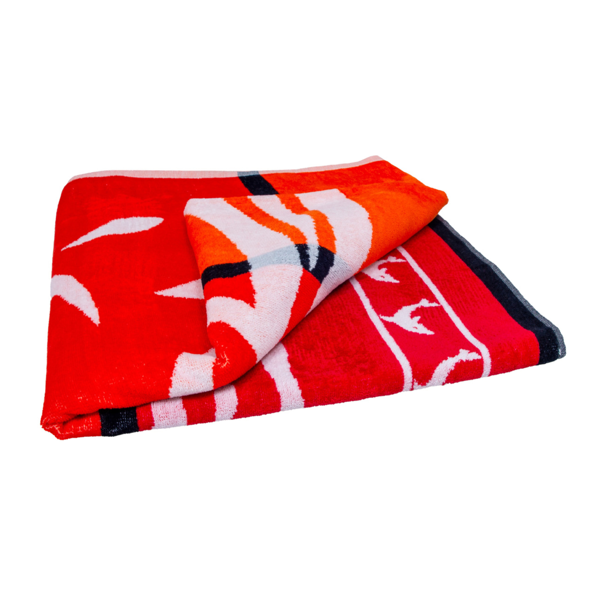 Telo Mare Spugna Jacquard Spiaggia Disegno Big Stripe