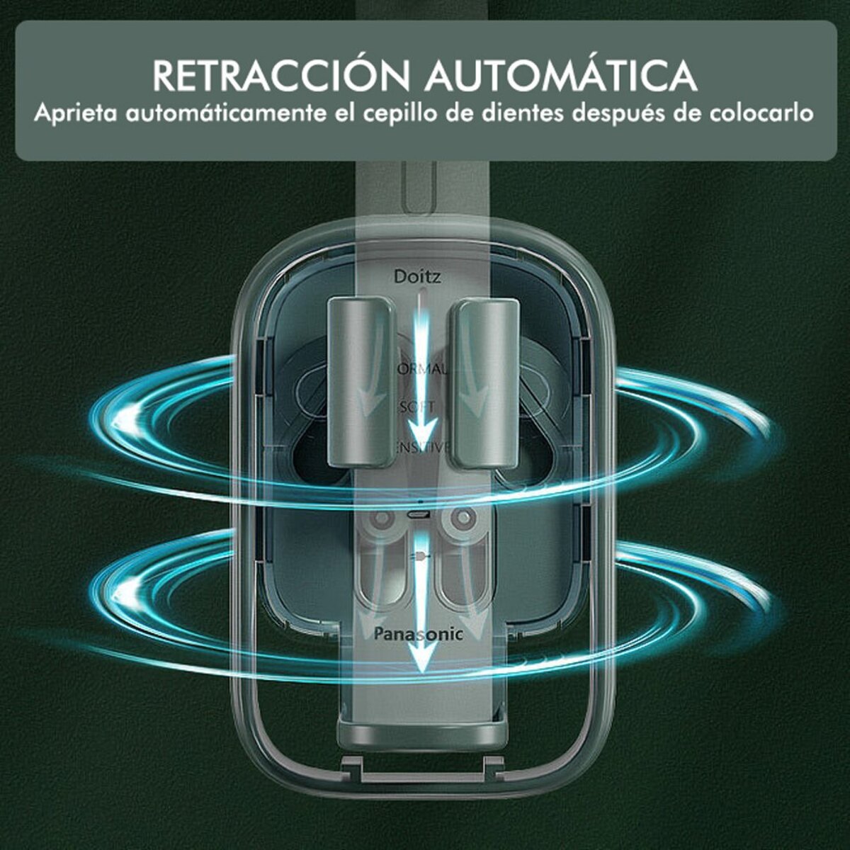 Soporte para cepillo de dientes eléctrico de montaje en pared