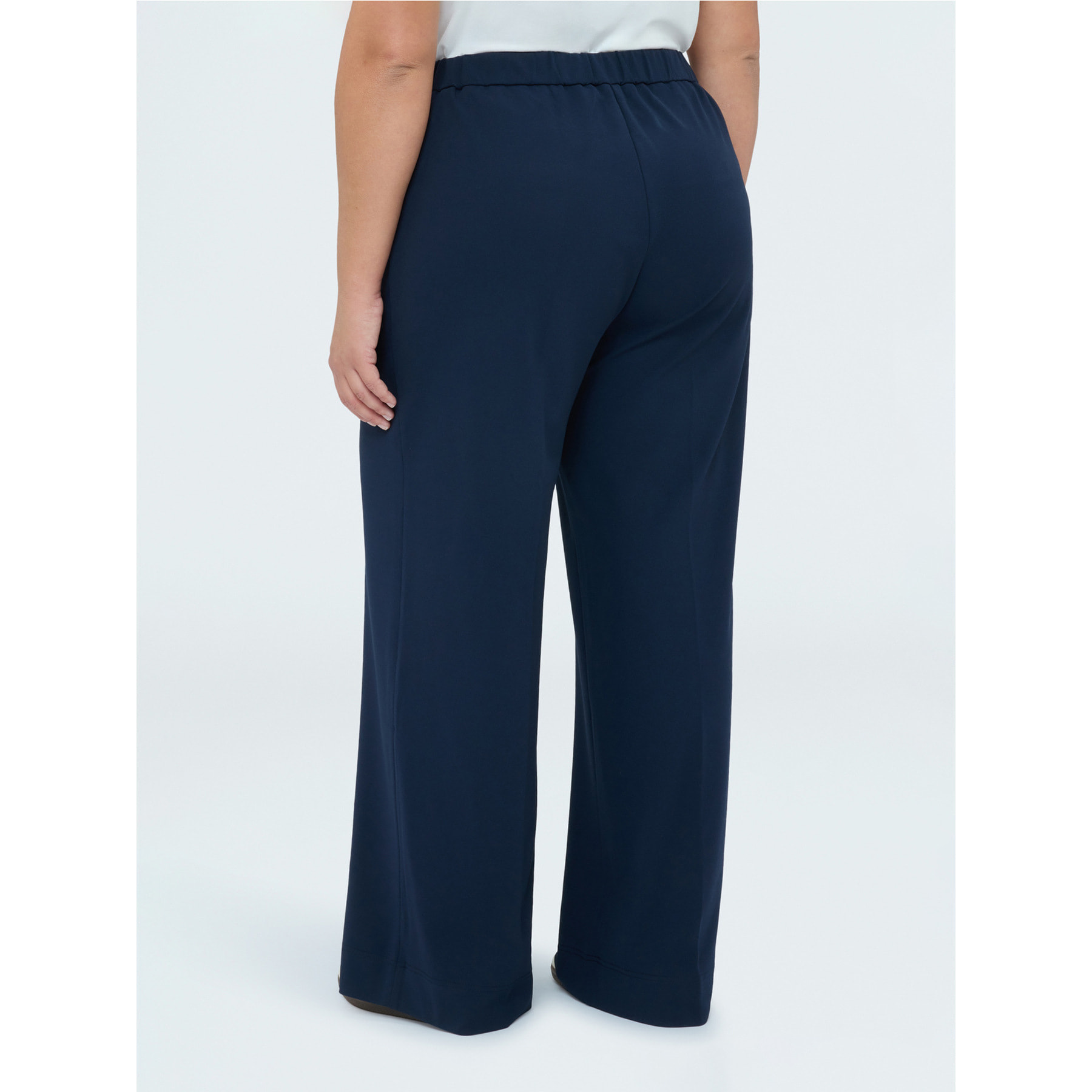 Fiorella Rubino - Pantaloni Wide Leg in tessuto stretch - Blu