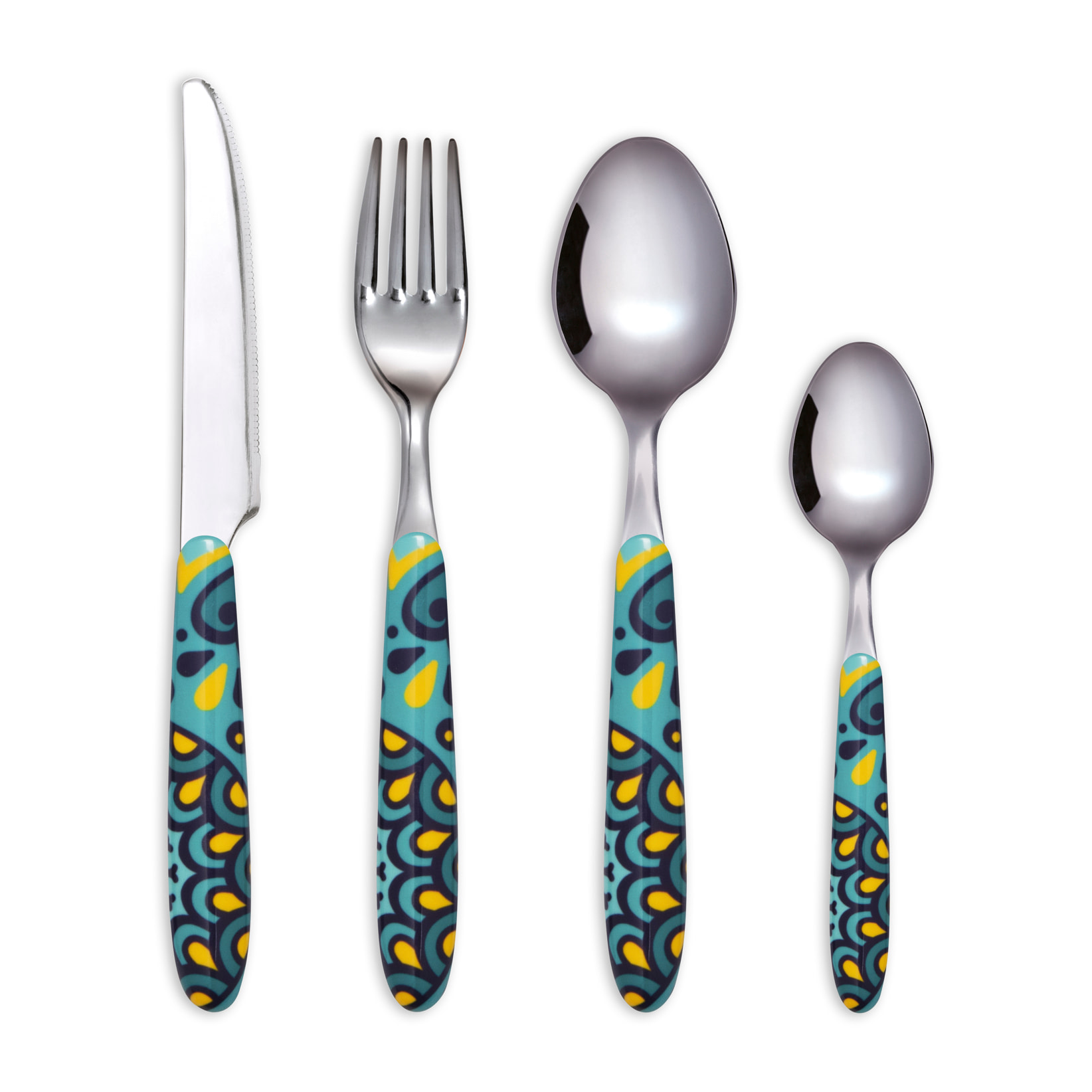 Servizio 24 posate Excelsa – Mandala Mediterraneo, Acciaio Multicolore