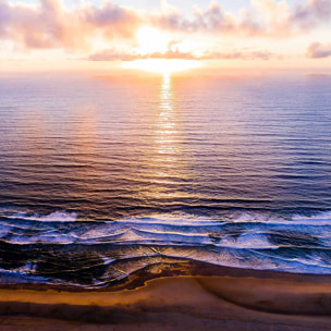 Tableau coucher de soleil sur l'océan atlantique Toile imprimée