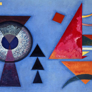 Poster Soft Hard par Wassily Kandinsky Affiche + cadre en bois - Chêne