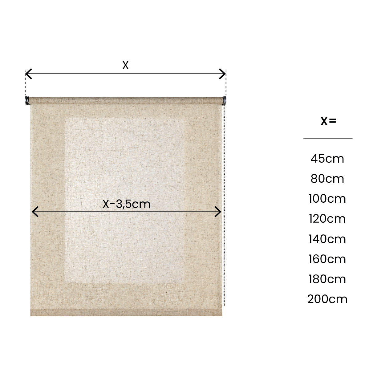 Enrollable Traslúcido RUSTIC Lino