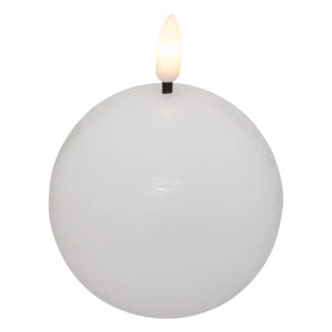 Bougie boule LED Molia D.8cm blanc