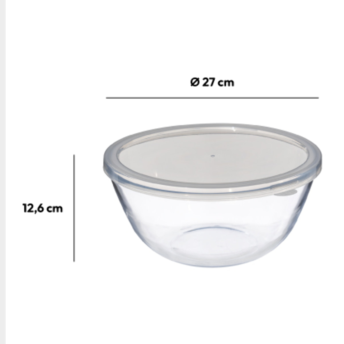 Bol à mixer 4,4L avec couvercle en verre