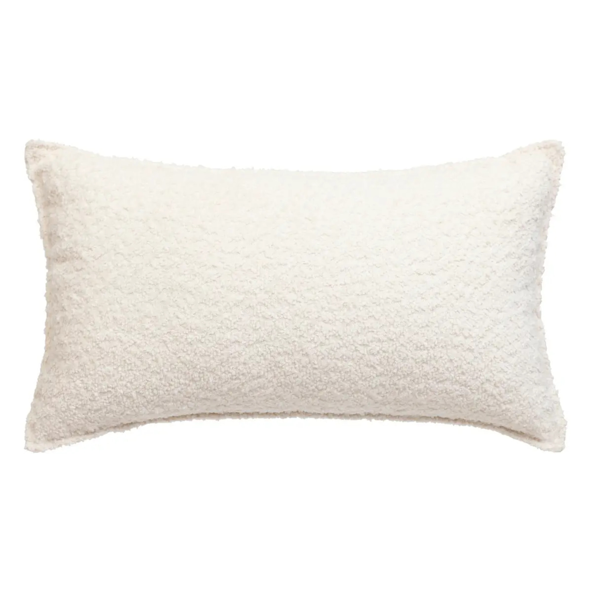 Coussin bouclette Soana blanc ivoire 30x50cm