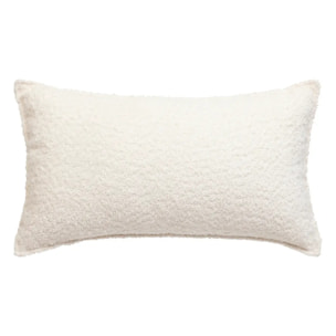 Coussin bouclette Soana blanc ivoire 30x50cm