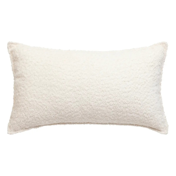 Coussin bouclette Soana blanc ivoire 30x50cm