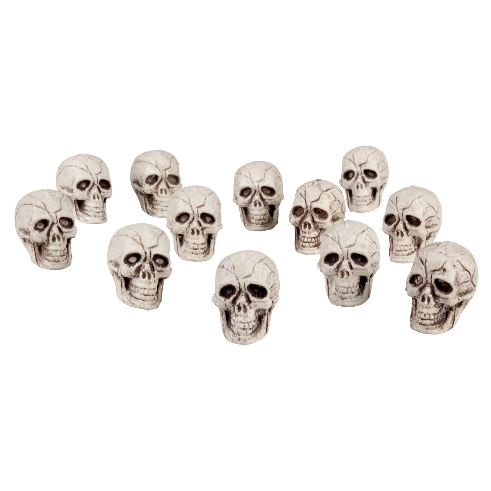 Set 12 Teschi Decorativi 4x3cm Decorazione Halloween