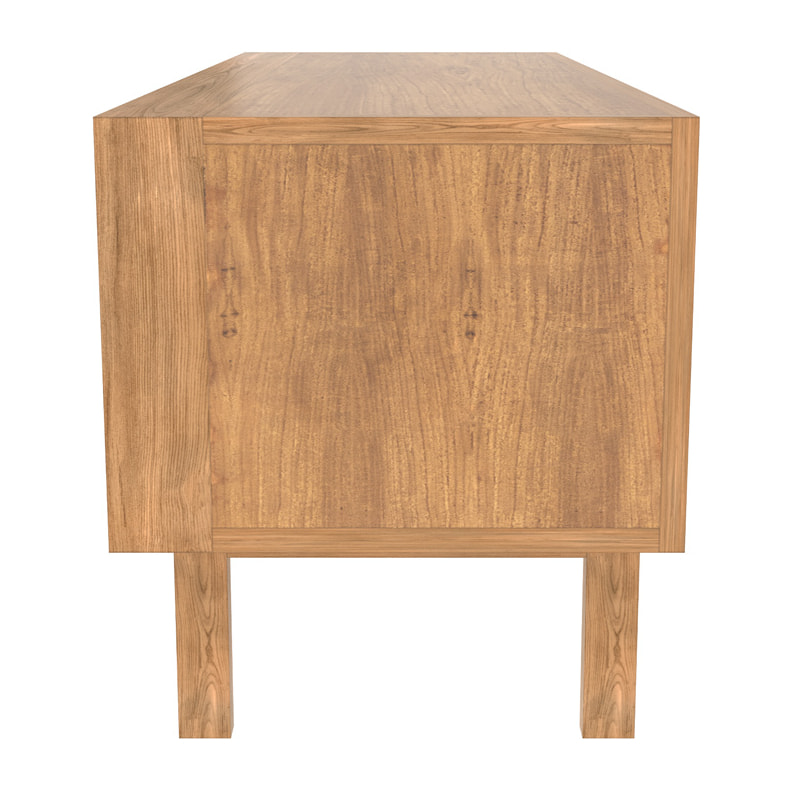 Meuble TV en bois de teck 120 cm - Bormes