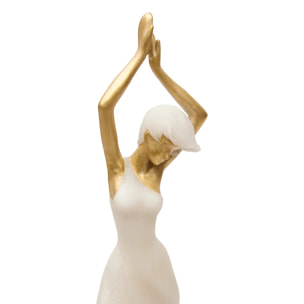 Femme dansante déco Casey H.35cm blanc