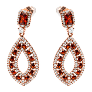 Pendientes Kuam acabado oro rosa 18k