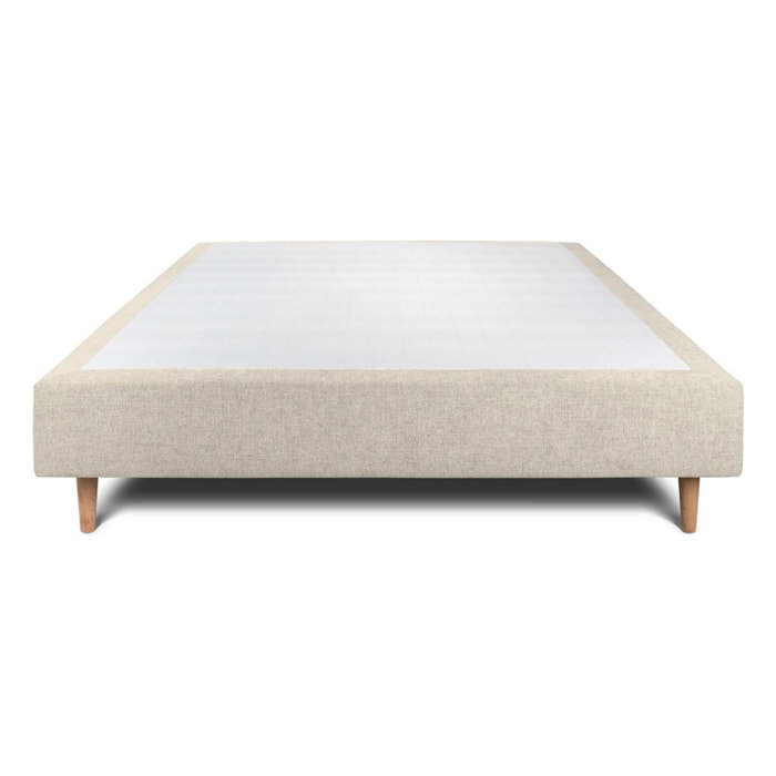 Sommier Tapissier Tissu Ep20 - pieds bois