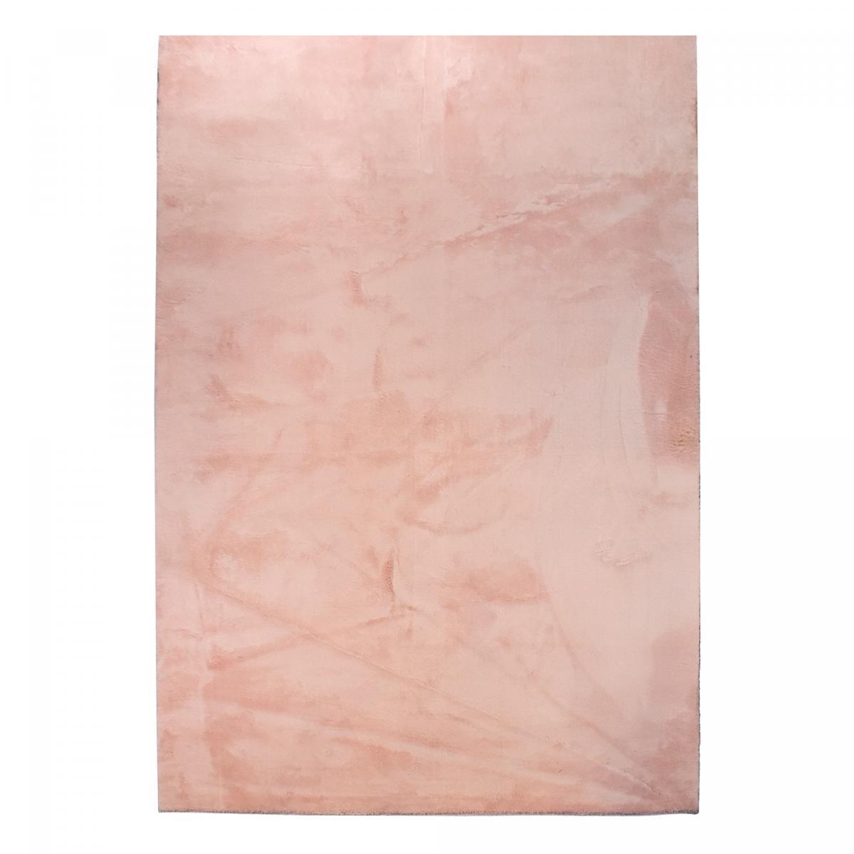 Tapis longs poils shaggy tissé motif uni MITA