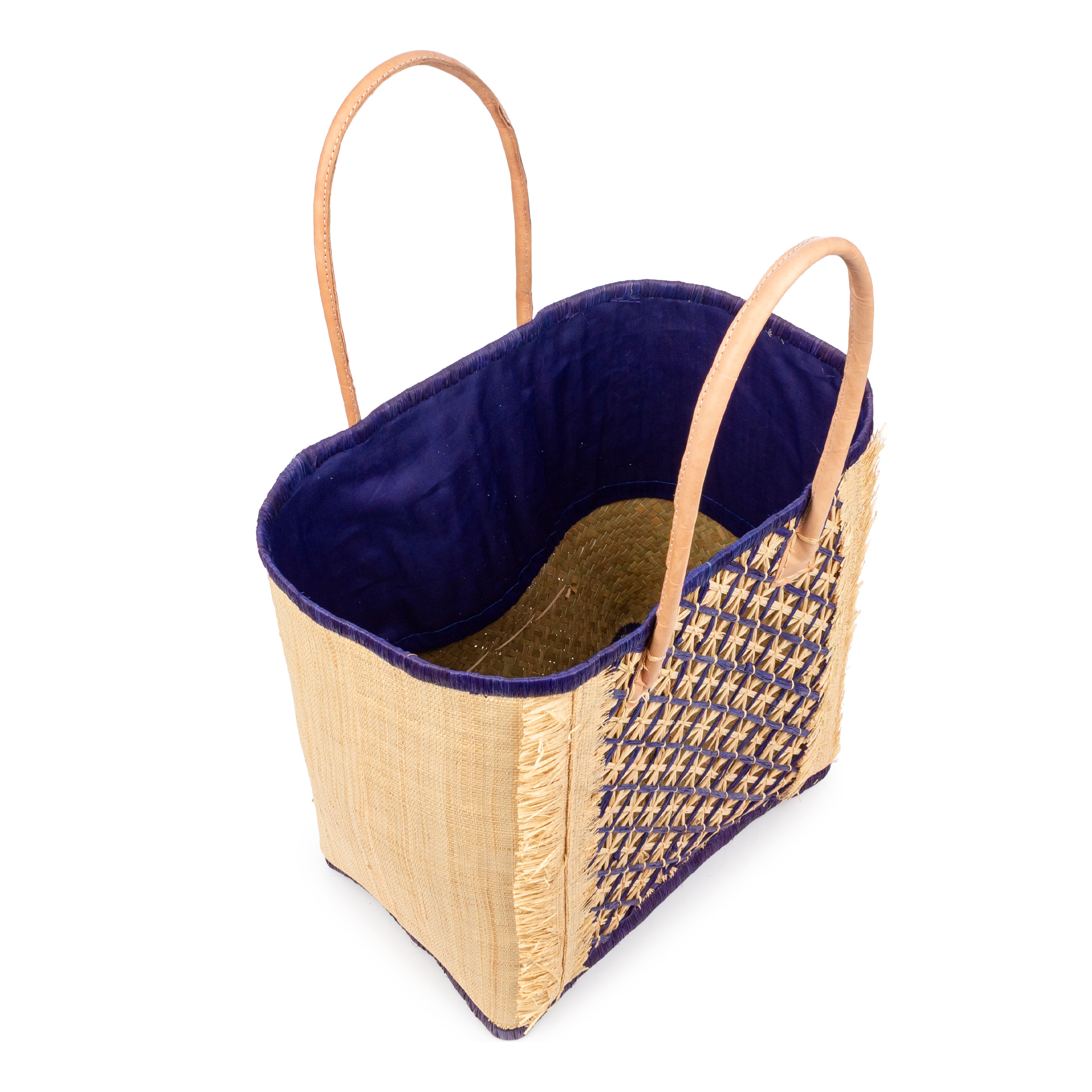 Villafrati borsa a spalla donna. Realizzata in rafia e paglia, con manici in pelle.