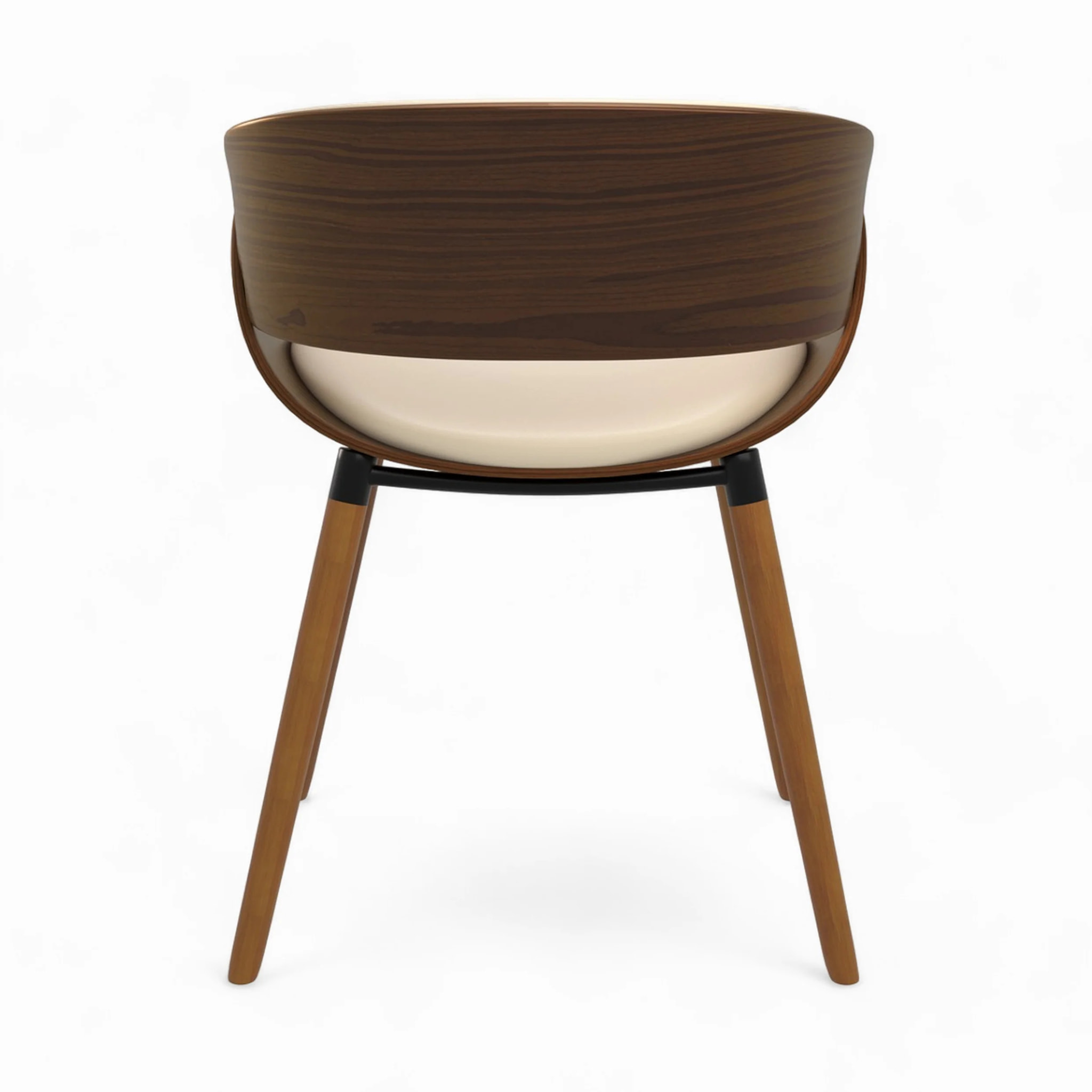 Table et chaises 8 personnes en cuir synthétique beige et bois - Surdiman