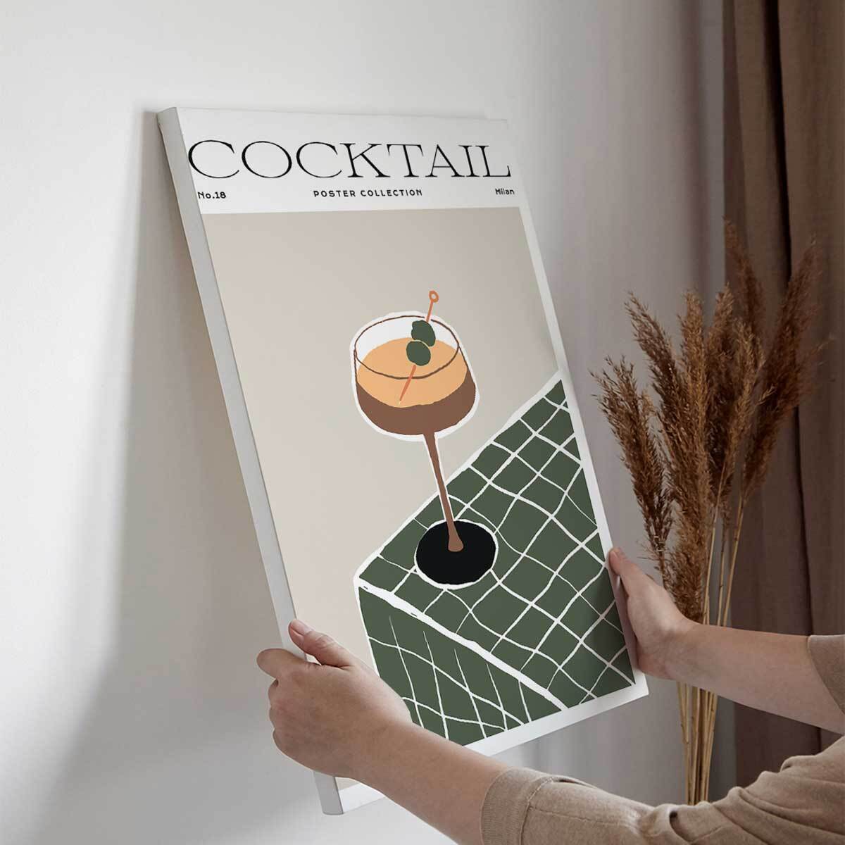 Tableau cocktail Poster Collection Toile imprimée