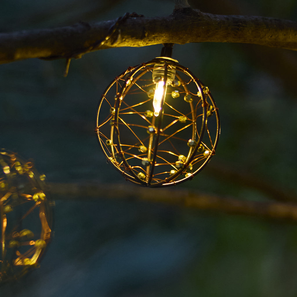 Guirlande solaire RUSTY 10 cages 4M