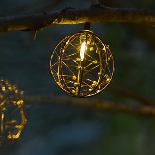 Guirlande solaire RUSTY 10 cages 4M