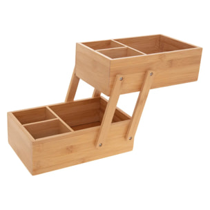 Organiseur 2 étages bambou