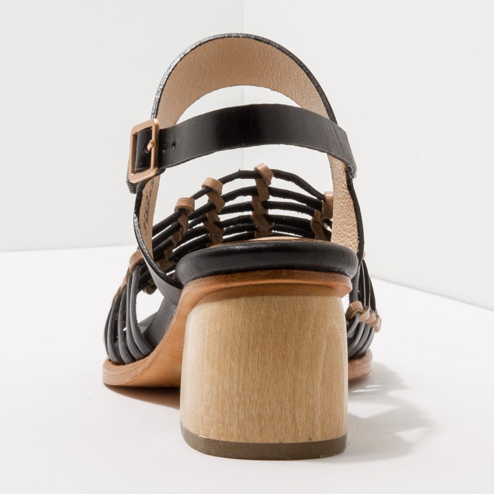 Sandalias S3145 BRAIDED EBONY / VERDISO color Ebony