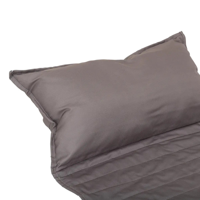 Coussin de transat enroulable "Adiya" taupe 180x60cm en polyester