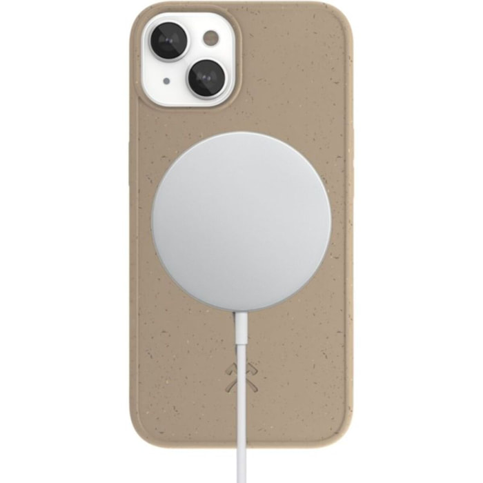 Coque bumper WOODCESSORIES iPhone 14 BioCase Taupe