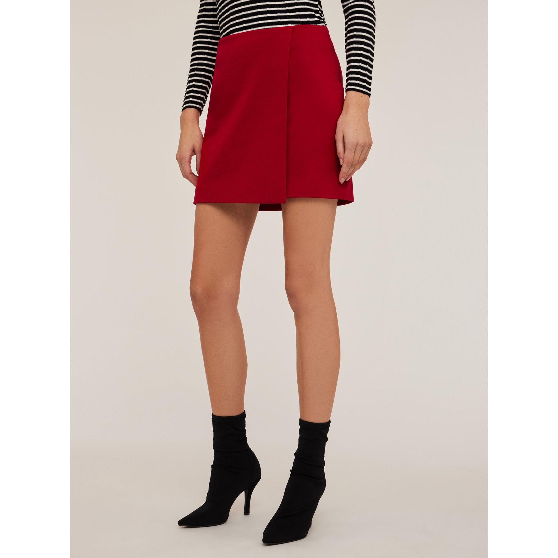 Motivi - falda cruzada corta - Rojo