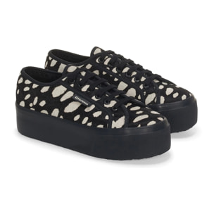 Superga - Zapatos de mujer Mujer Negro - 2790 Dk Dalmatian Calf Hair