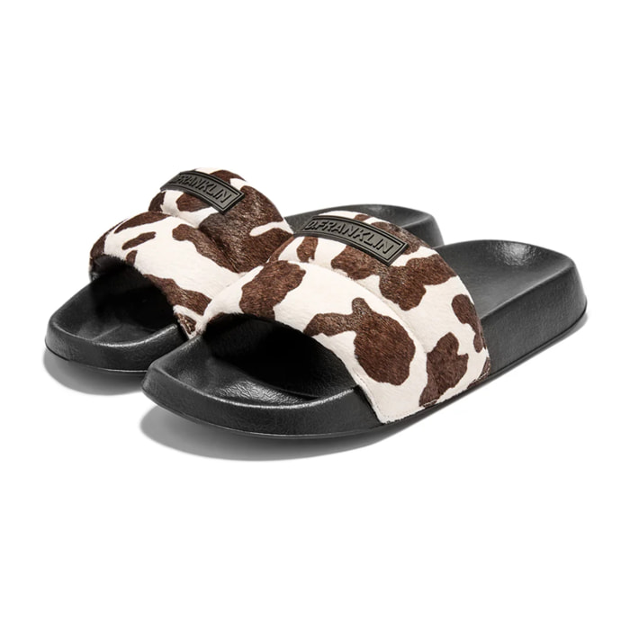 Chanclas Venice Mujer Piel con Estampado Animal