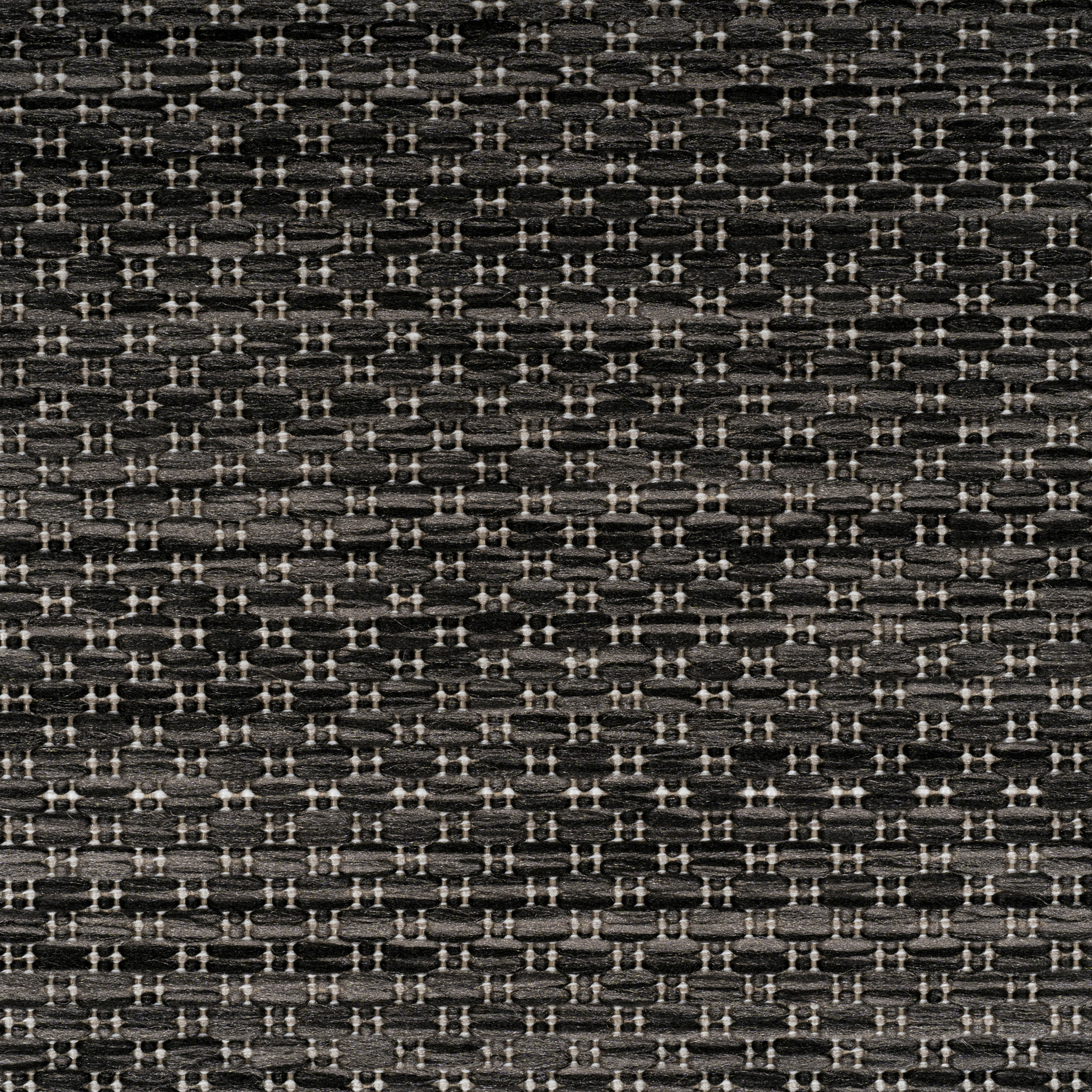FARO - Tapis rond intérieur extérieur à motif Noir