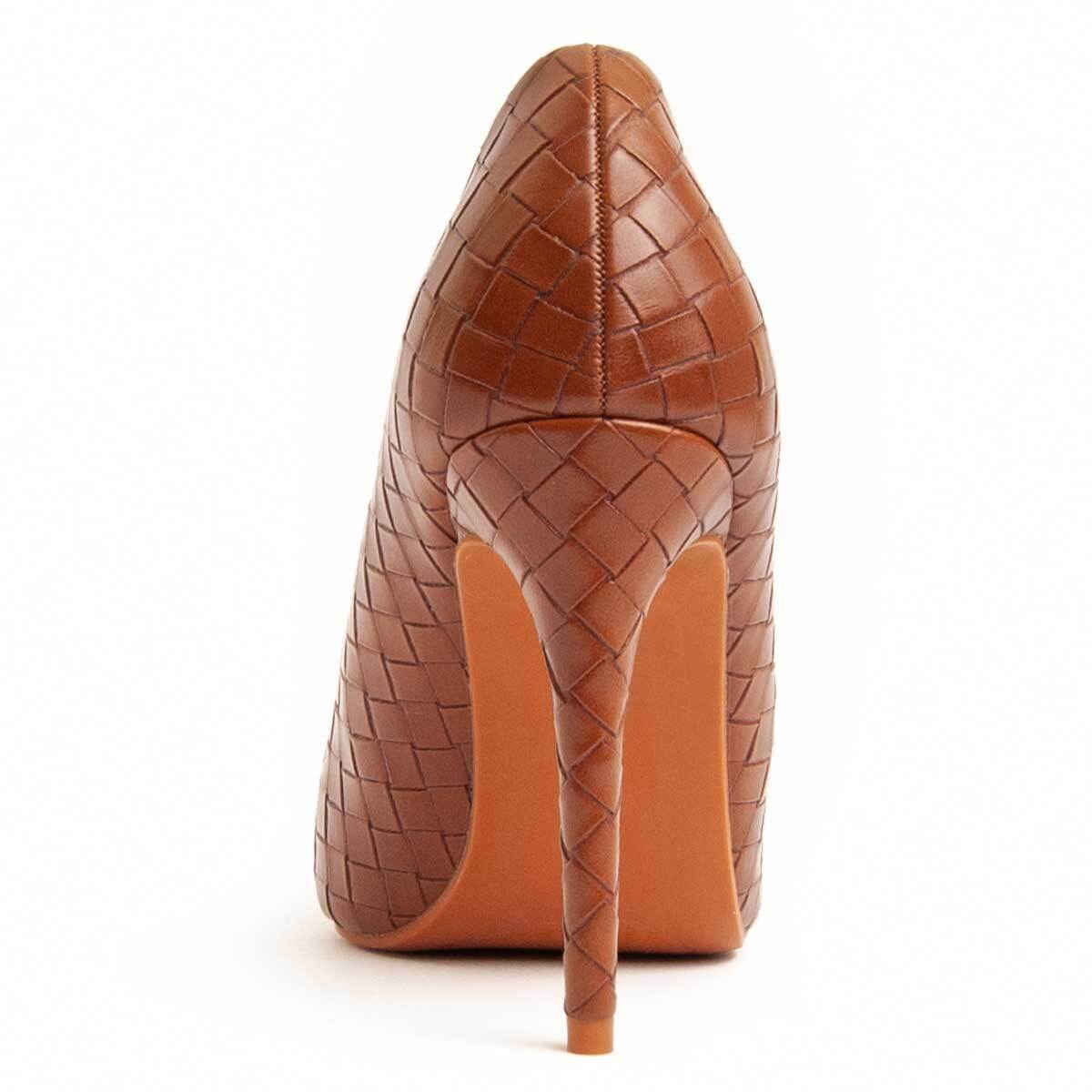 Zapato De Tacón - Marron - Altura: 10 Cm